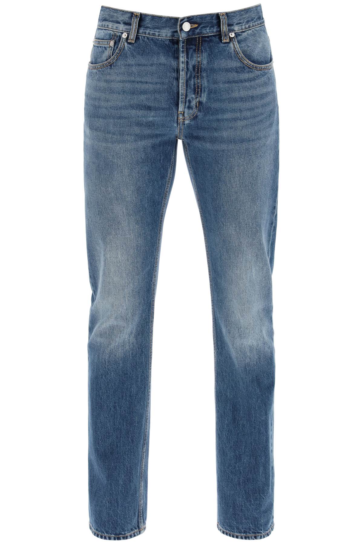 Alexander Mcqueen Alexander Mcqueen straight leg jeans with faux pocket on the back.