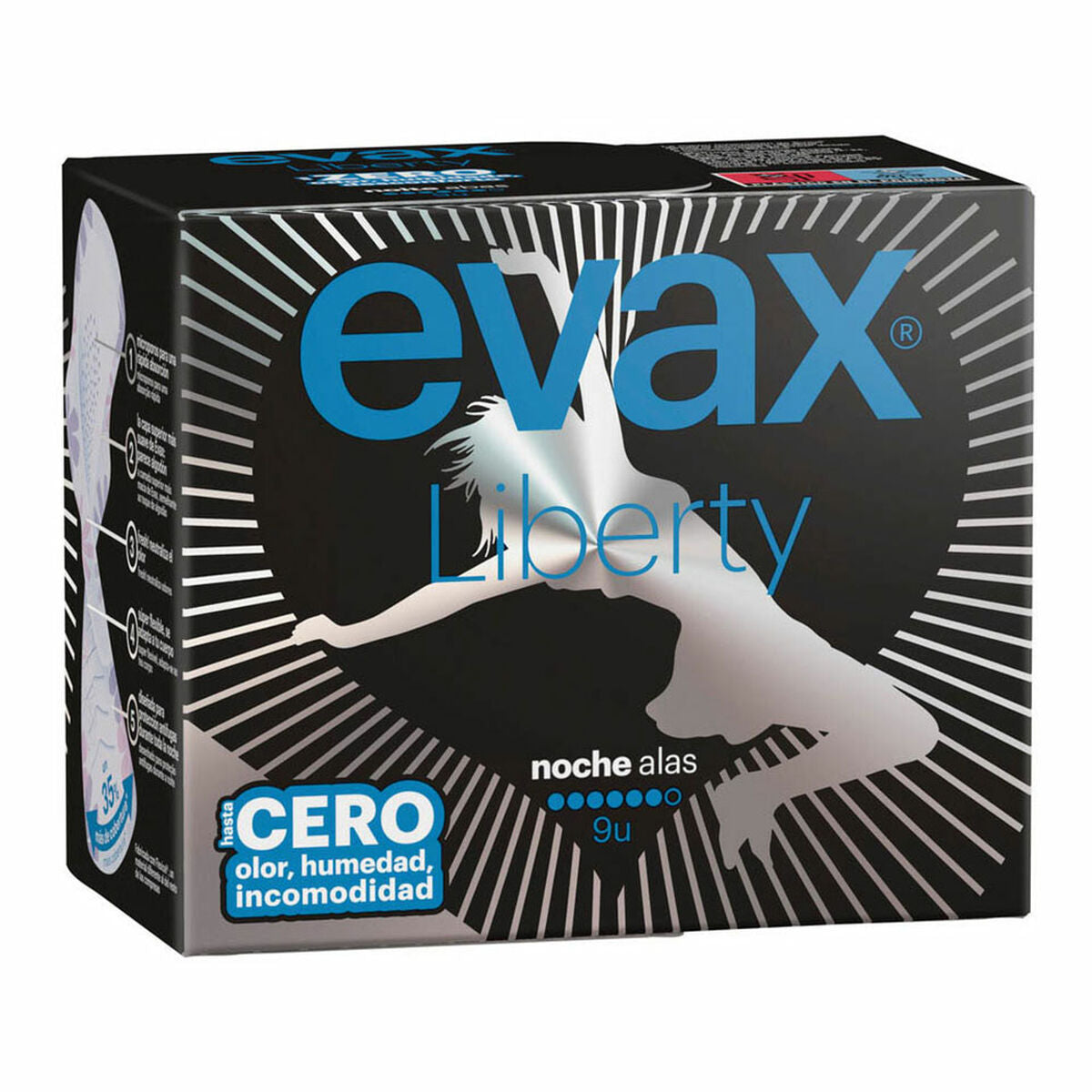 Night Sanitary Pads with Wings Evax 4015400749240