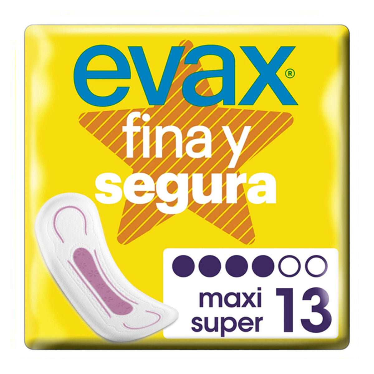 Maxi pads without wings FINA & SEGURA Evax Segura 13 Units