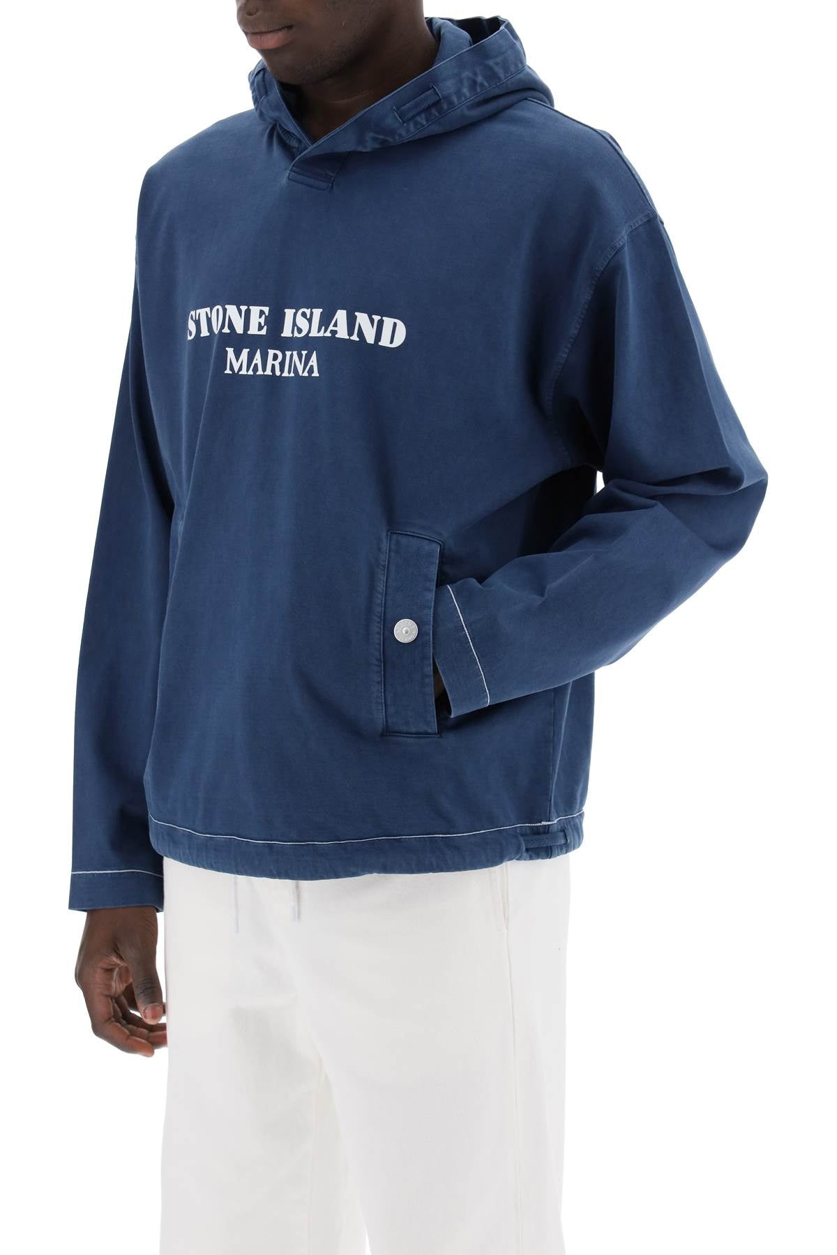 Stone Island Stone Island marina 'old' treatment hooded