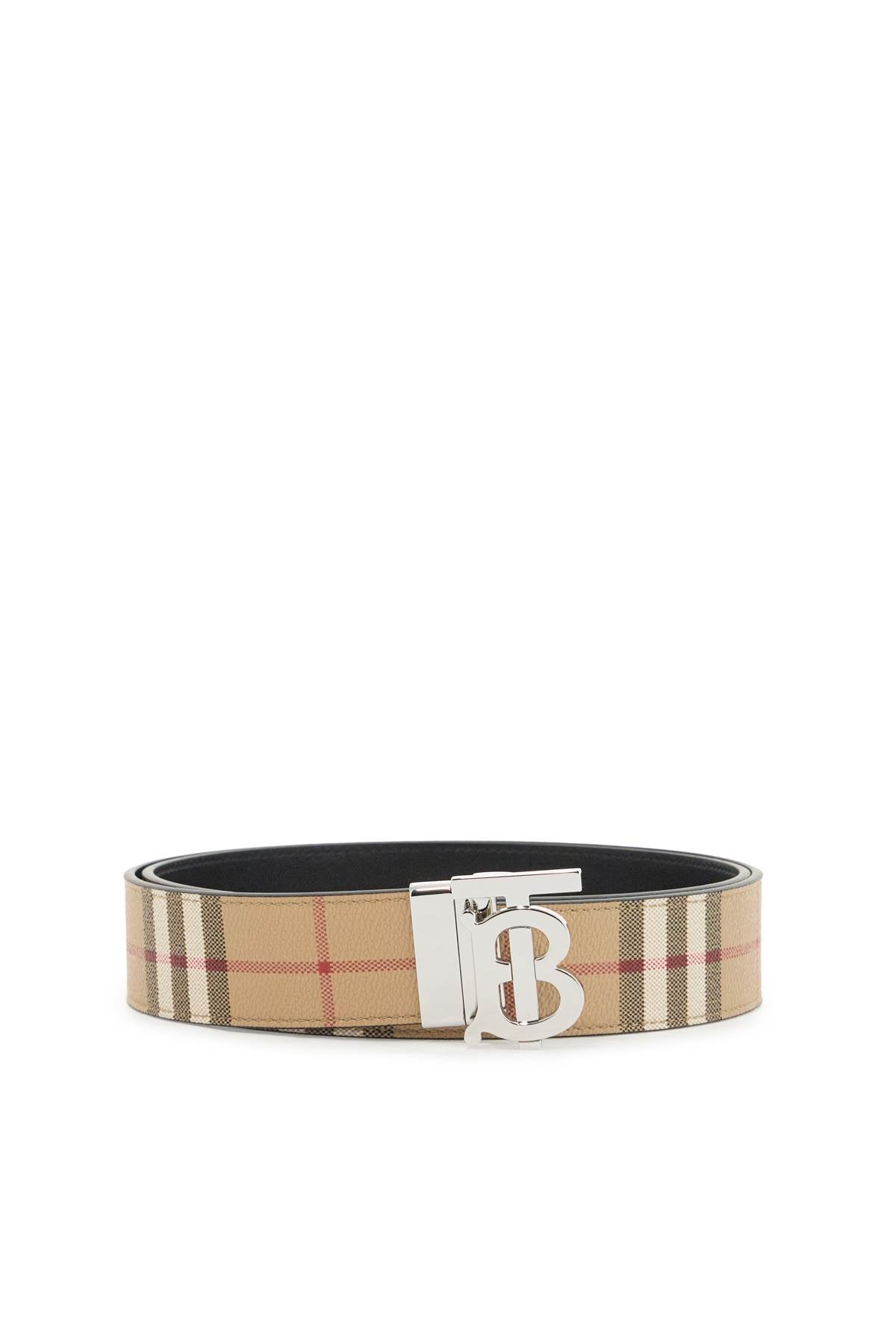 Burberry check reversibile belt