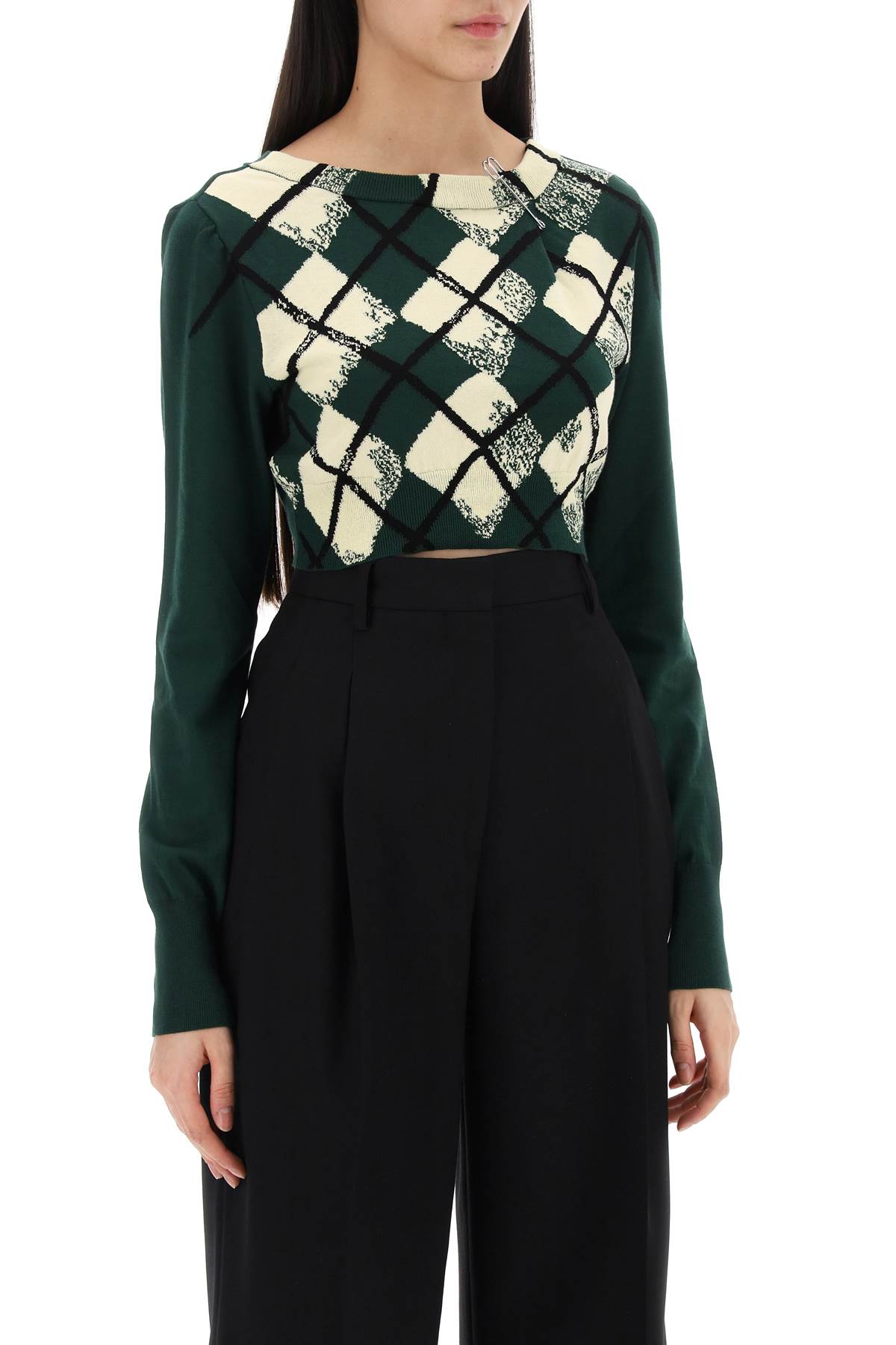 Burberry "cropped diamond pattern pullover