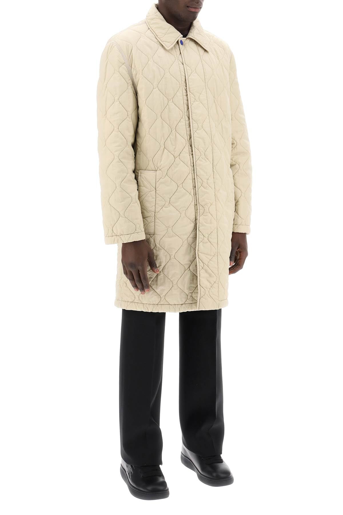 Burberry Burberry quilted nylon midi car coat with