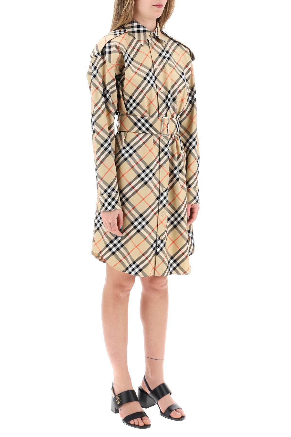 Burberry ered cotton chemisier dress