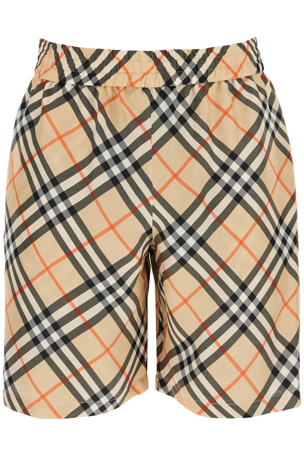 Burberry check silk shorts