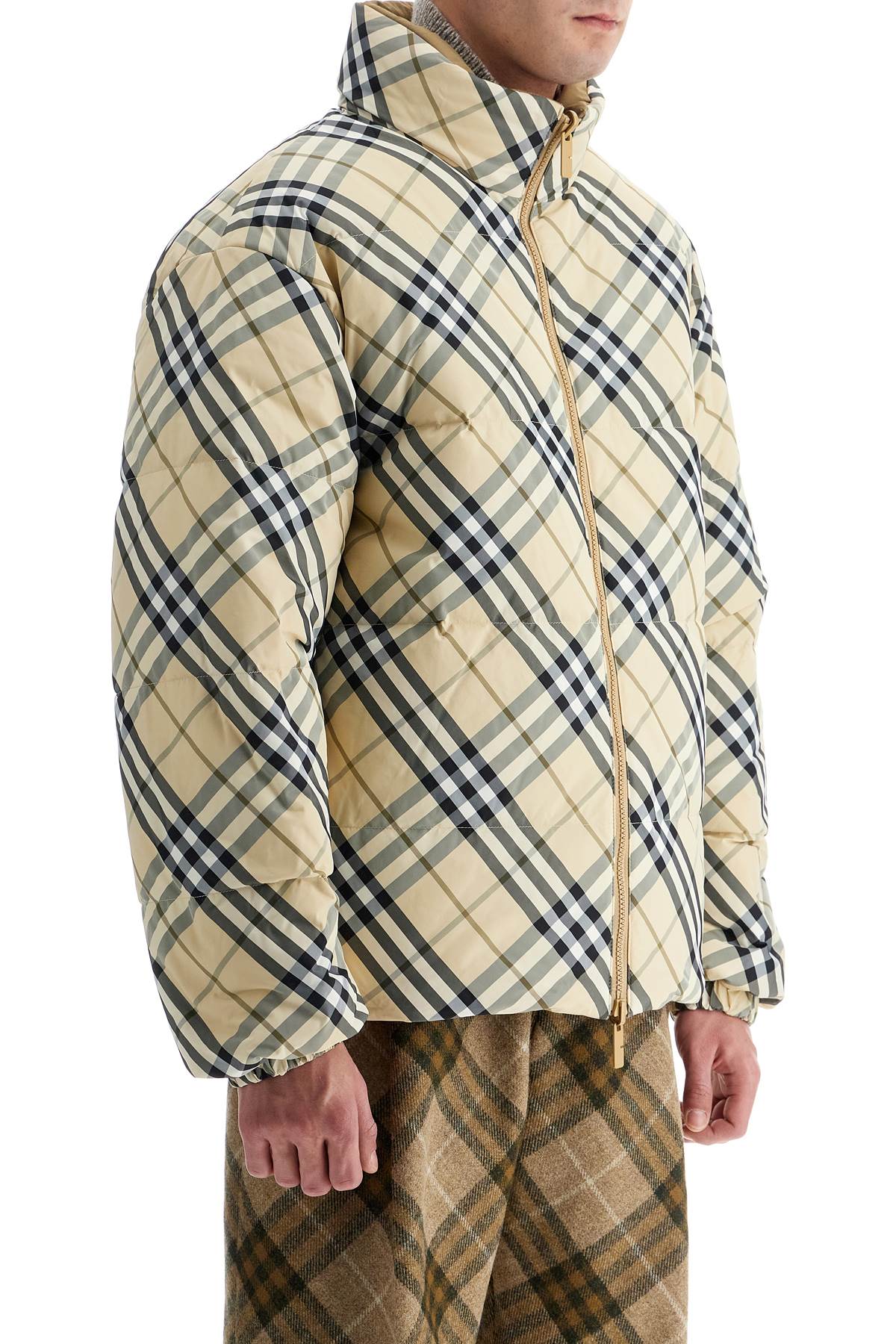 Burberry short reversible down jacket