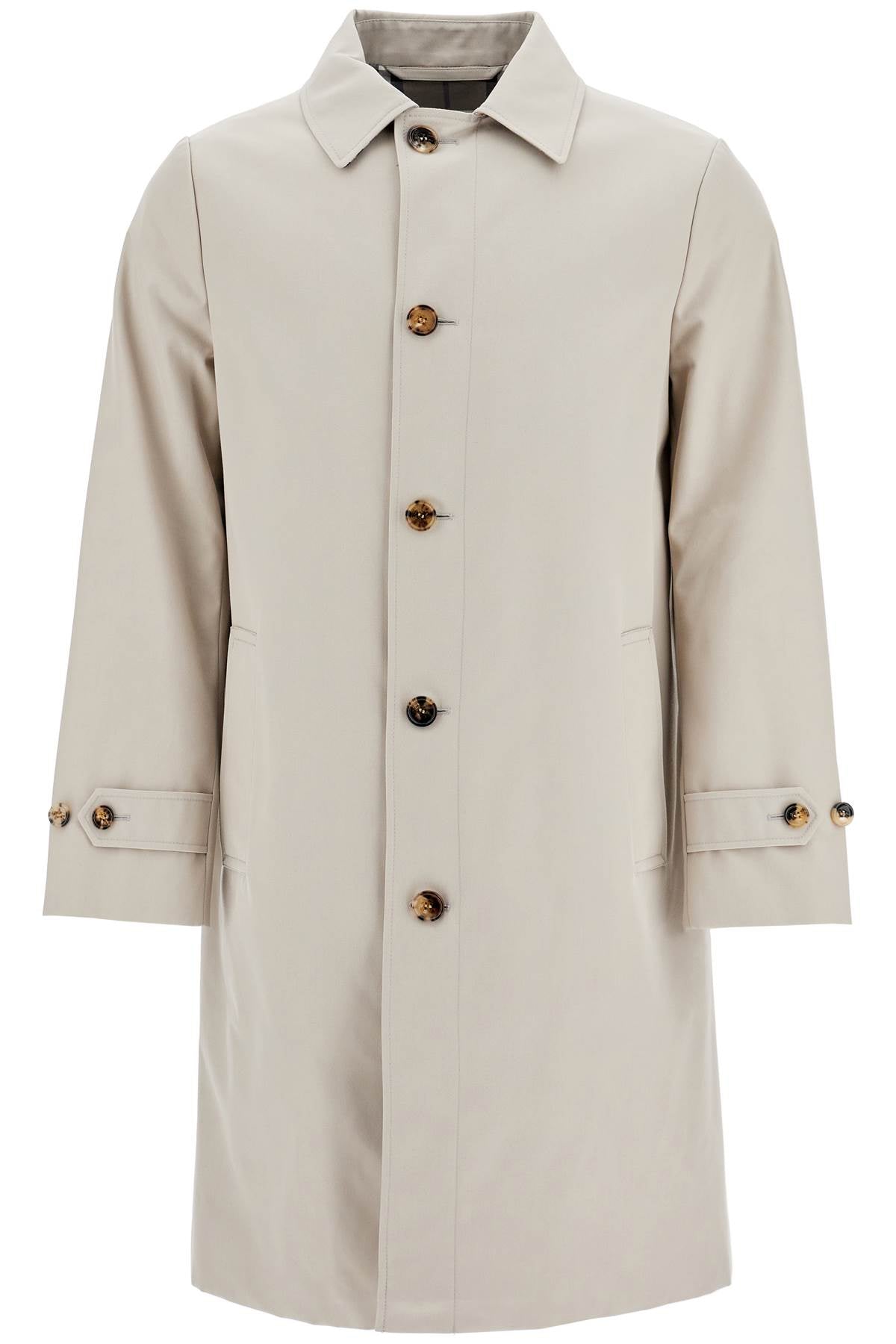 Burberry cotton blend car coat in mist