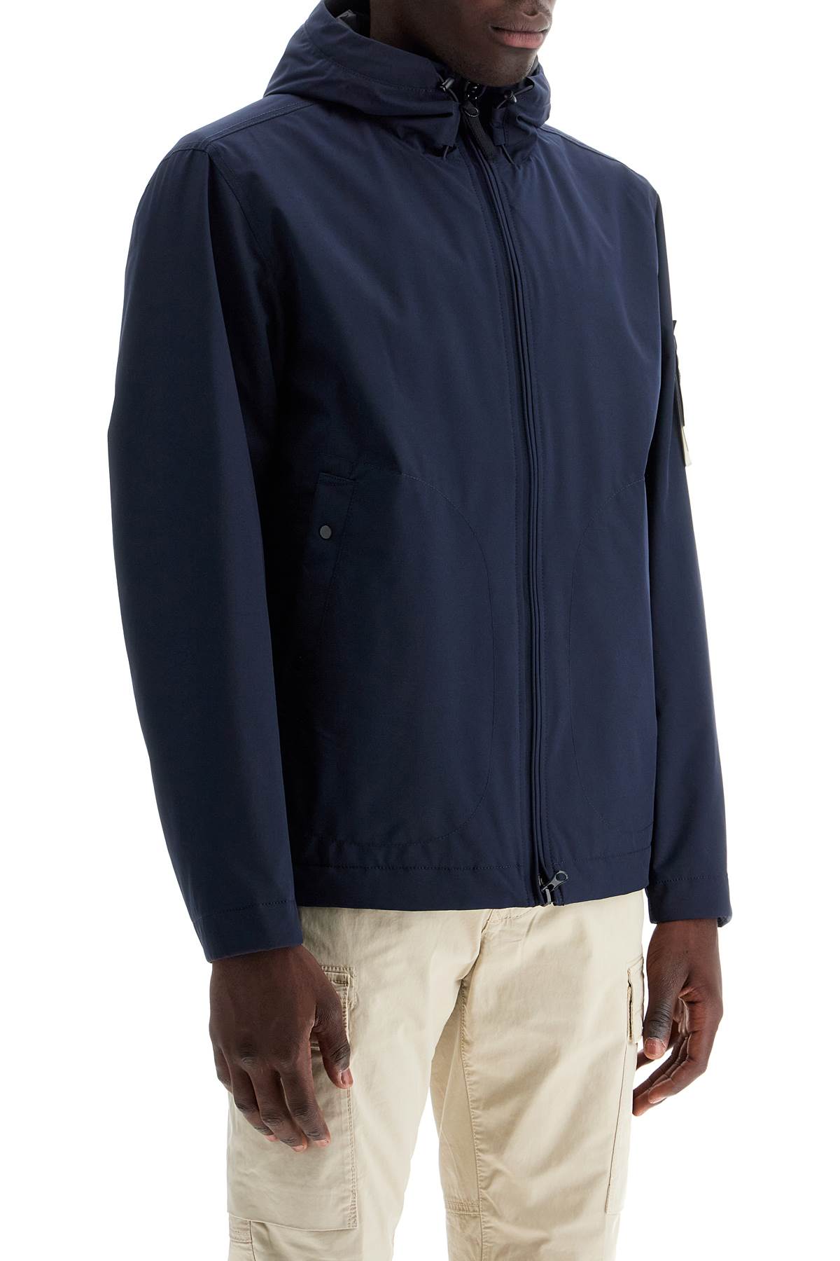 Stone Island light soft shell-r hooded jacket