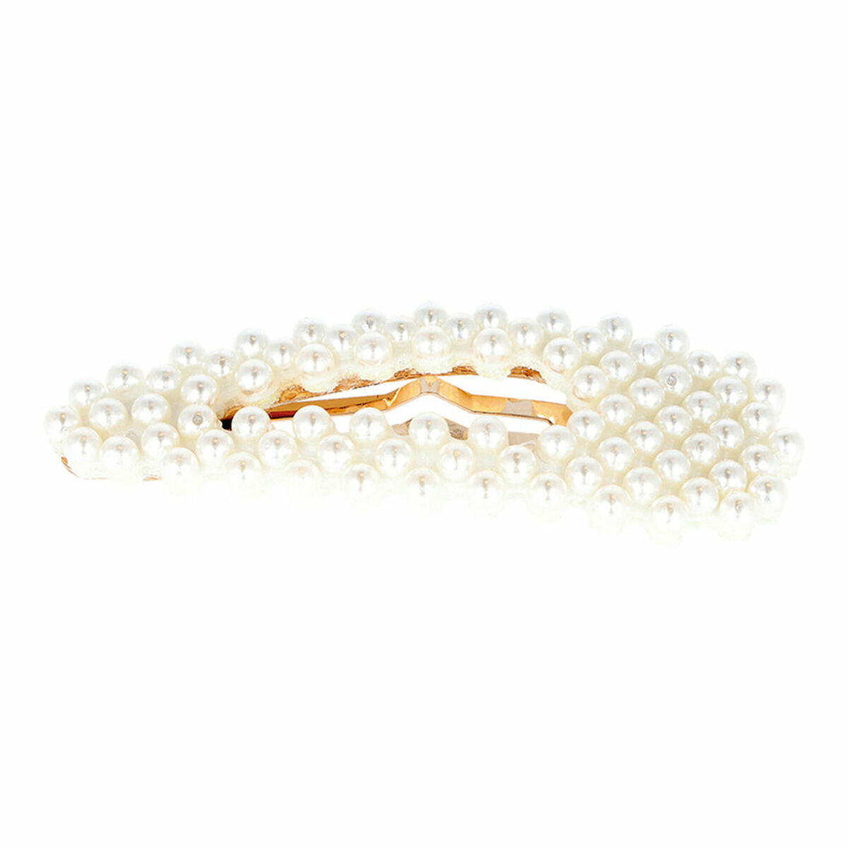 Hair fastener Eurostil DORADAS CON Beads Golden (2 uds)