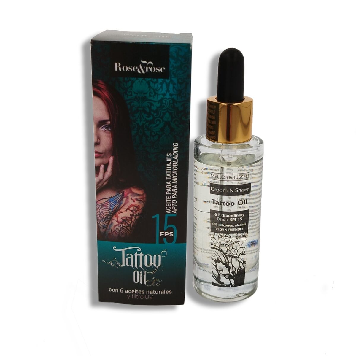 Body Oil Rose & Rose 30 ml Spf 15 Tattoos