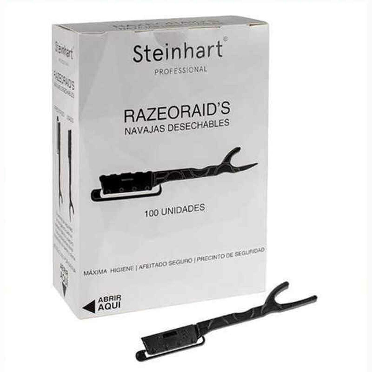 Razor Shells Steinhart Razeoraid's Disposable Black 100 Units (100 uds)