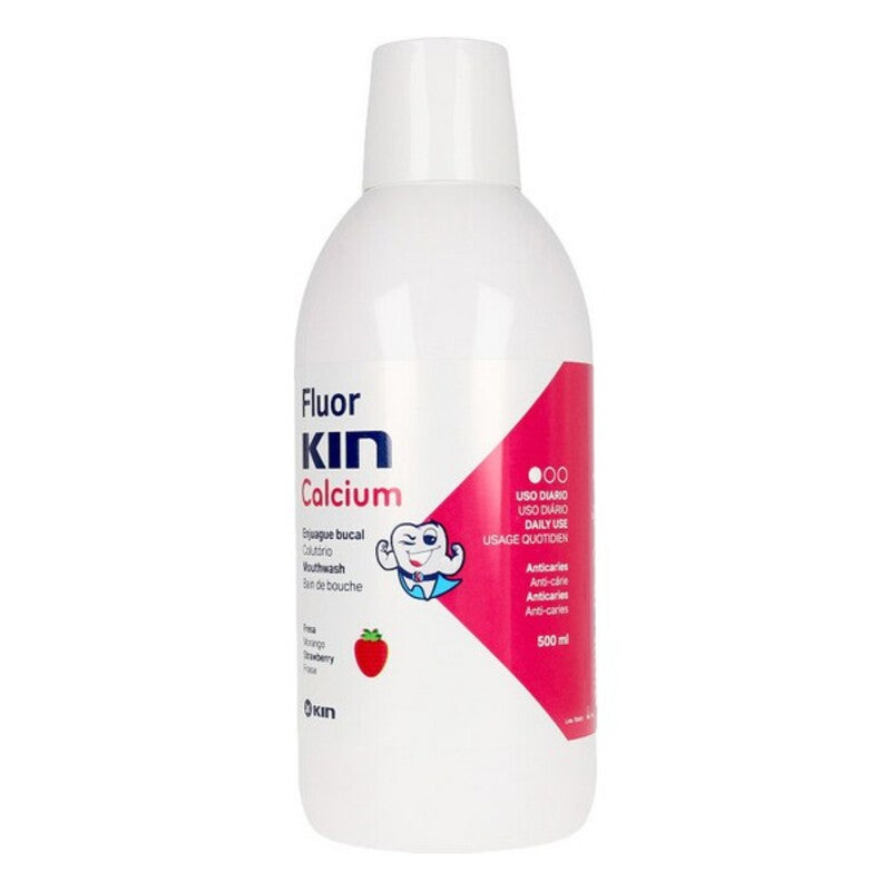 Mouthwash Fluor Calcium Kin Fluorkin Calcium Children's Strawberry 500 ml (500 ml)