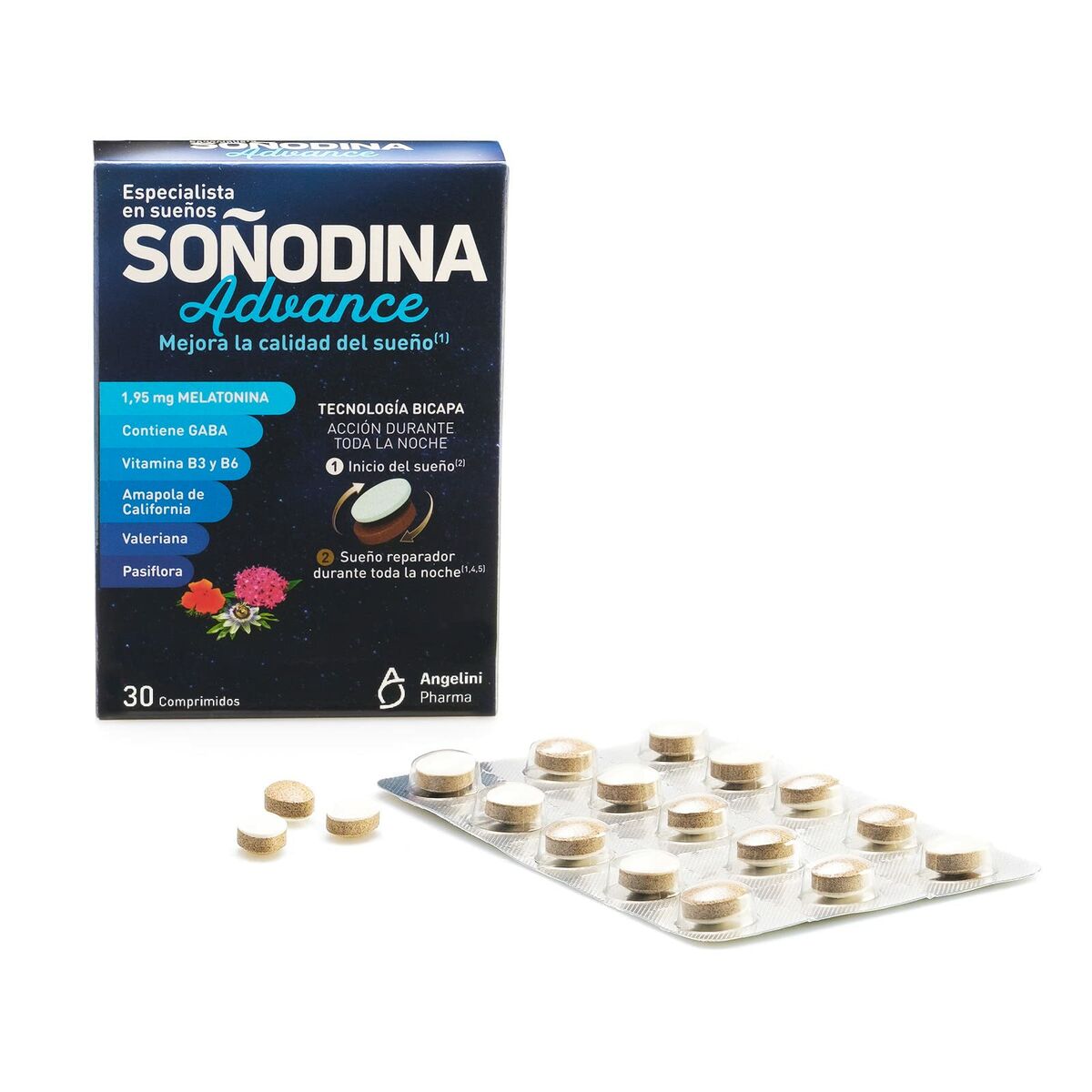 Insomnia supplement Natura Essenziale Soñodina Advance Melatonin 30 Units