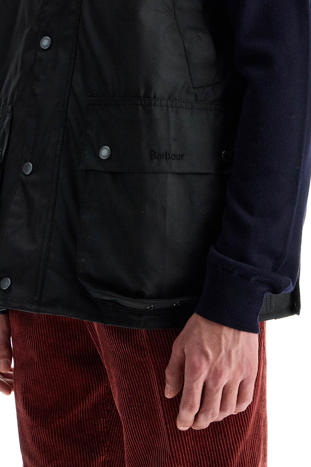 Barbour x Baracuta waxed cotton vest for men