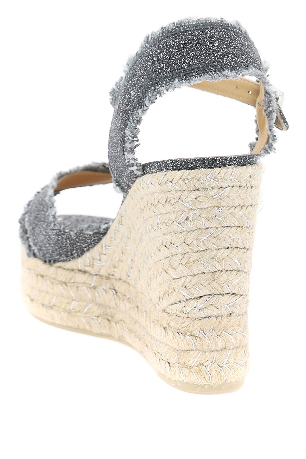 CASTANER lurex bromelia wedge sandals