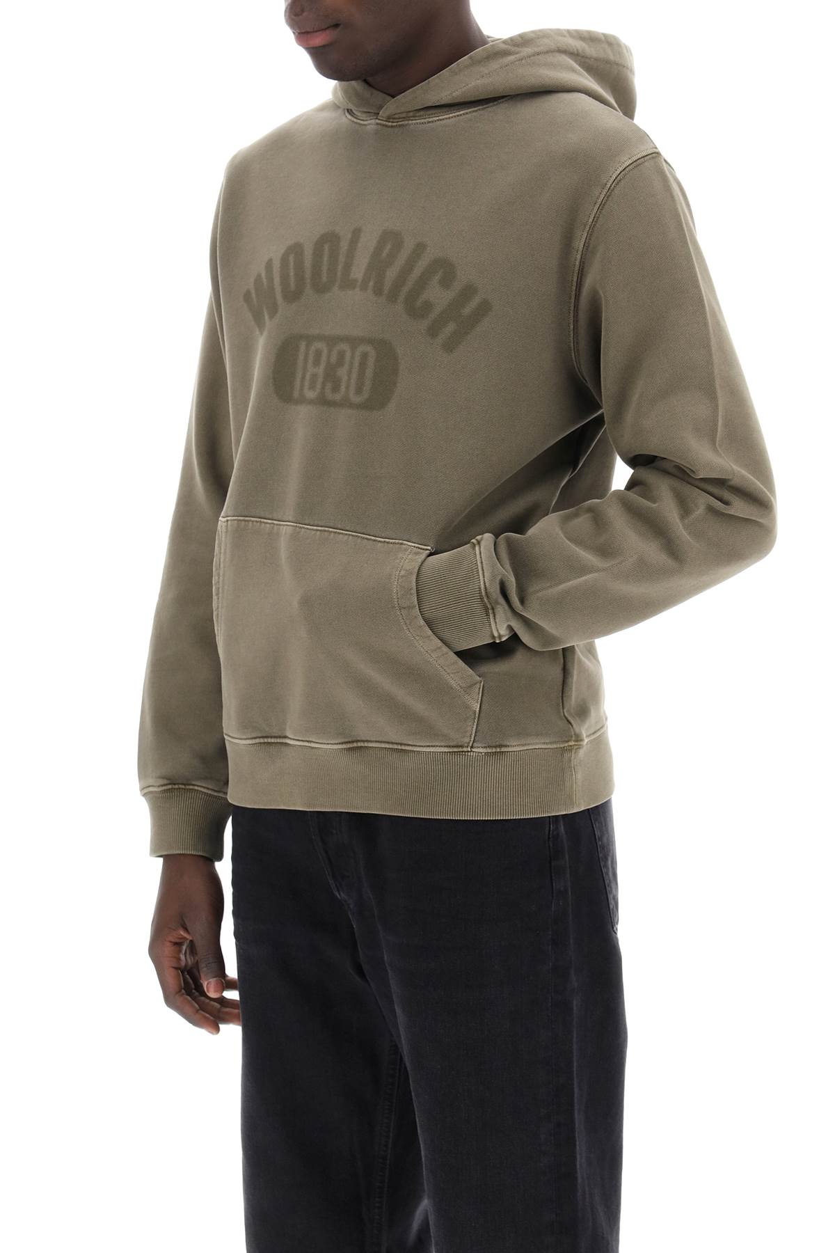 Woolrich vintage-look hoodie with logo print and