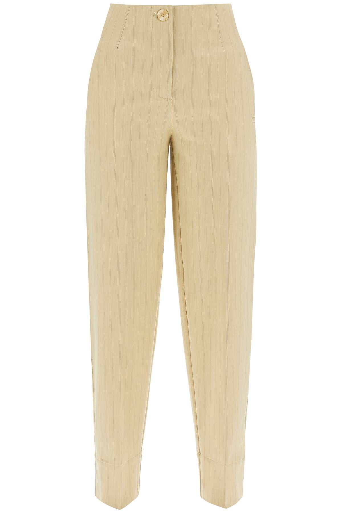 Ganni striped tapered trousers