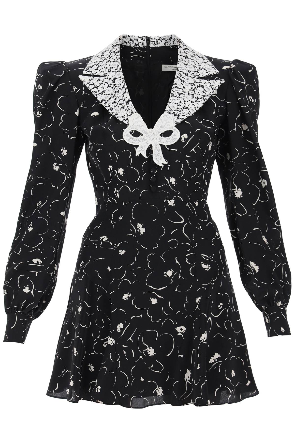 Alessandra Rich mini dress with lace collar