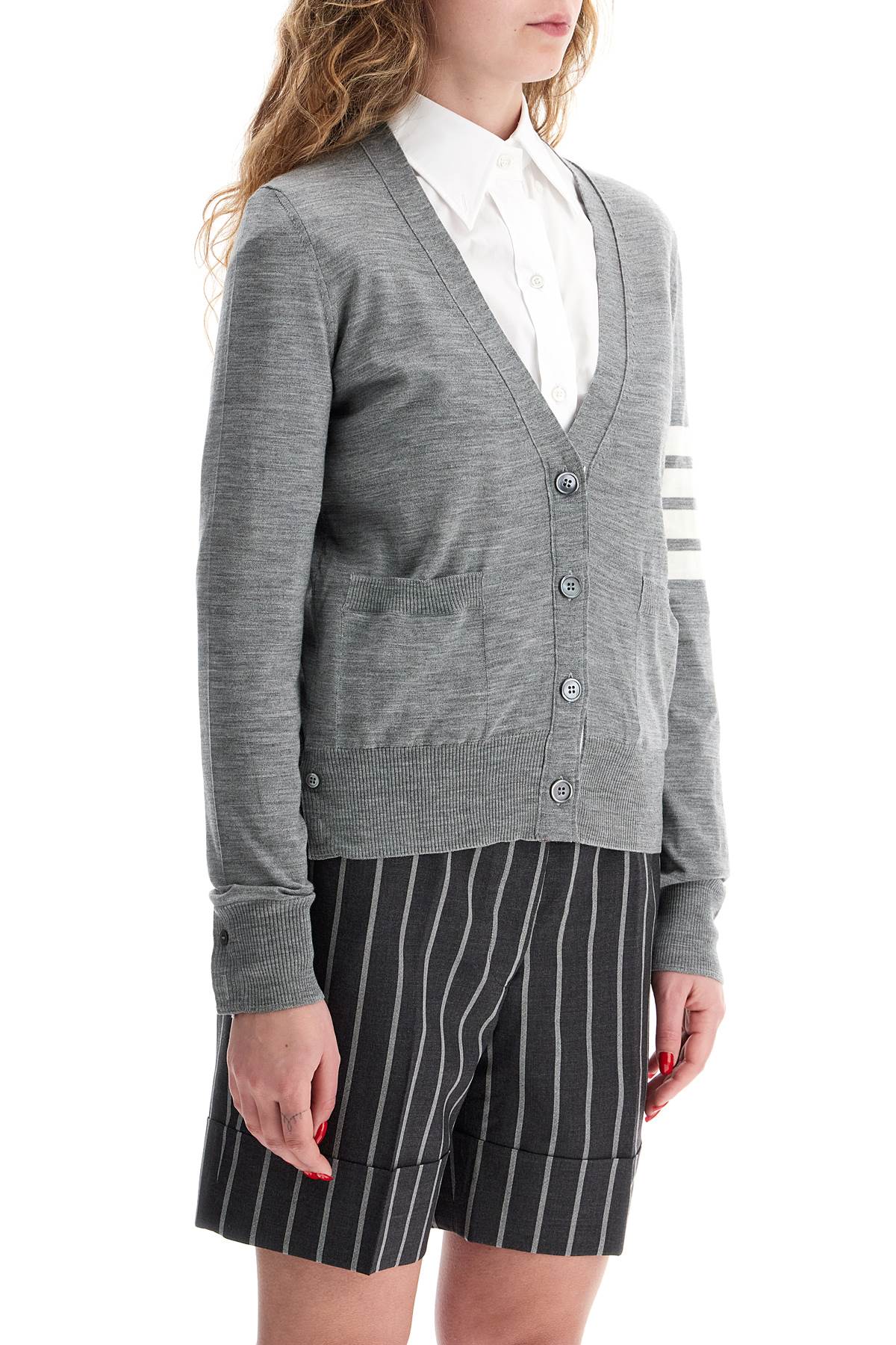 Thom Browne 4-bar merino wool cardigan