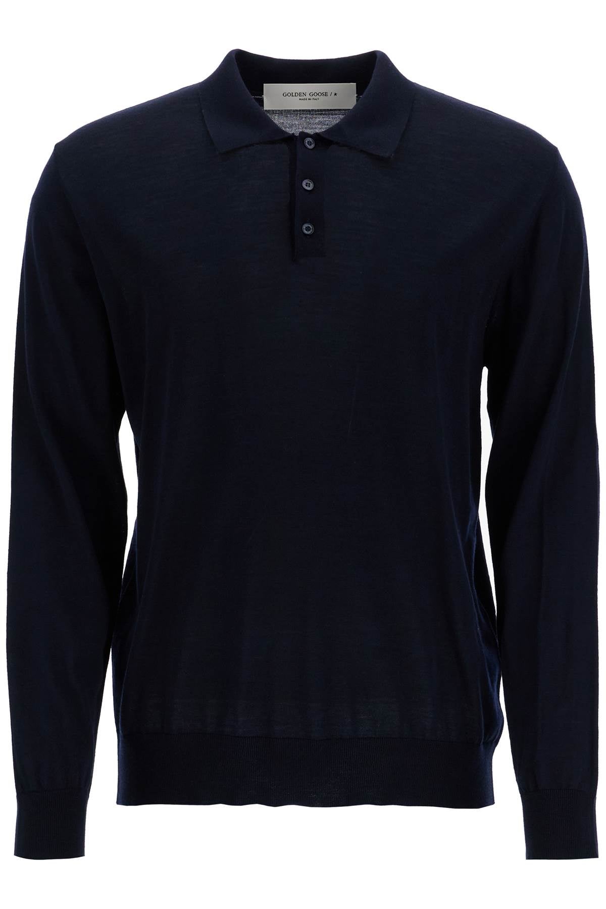 Golden Goose long-sleeved wool polo shirt