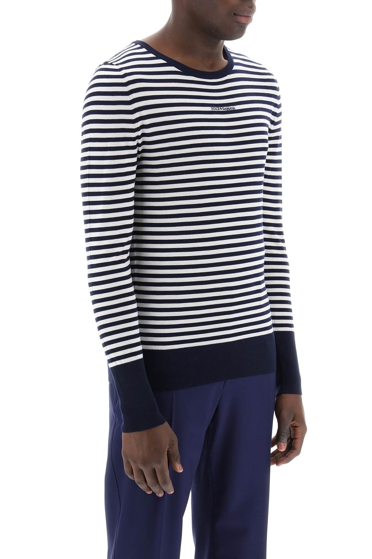 Dolce & Gabbana Dolce & Gabbana lightweight striped wool pullover sweater