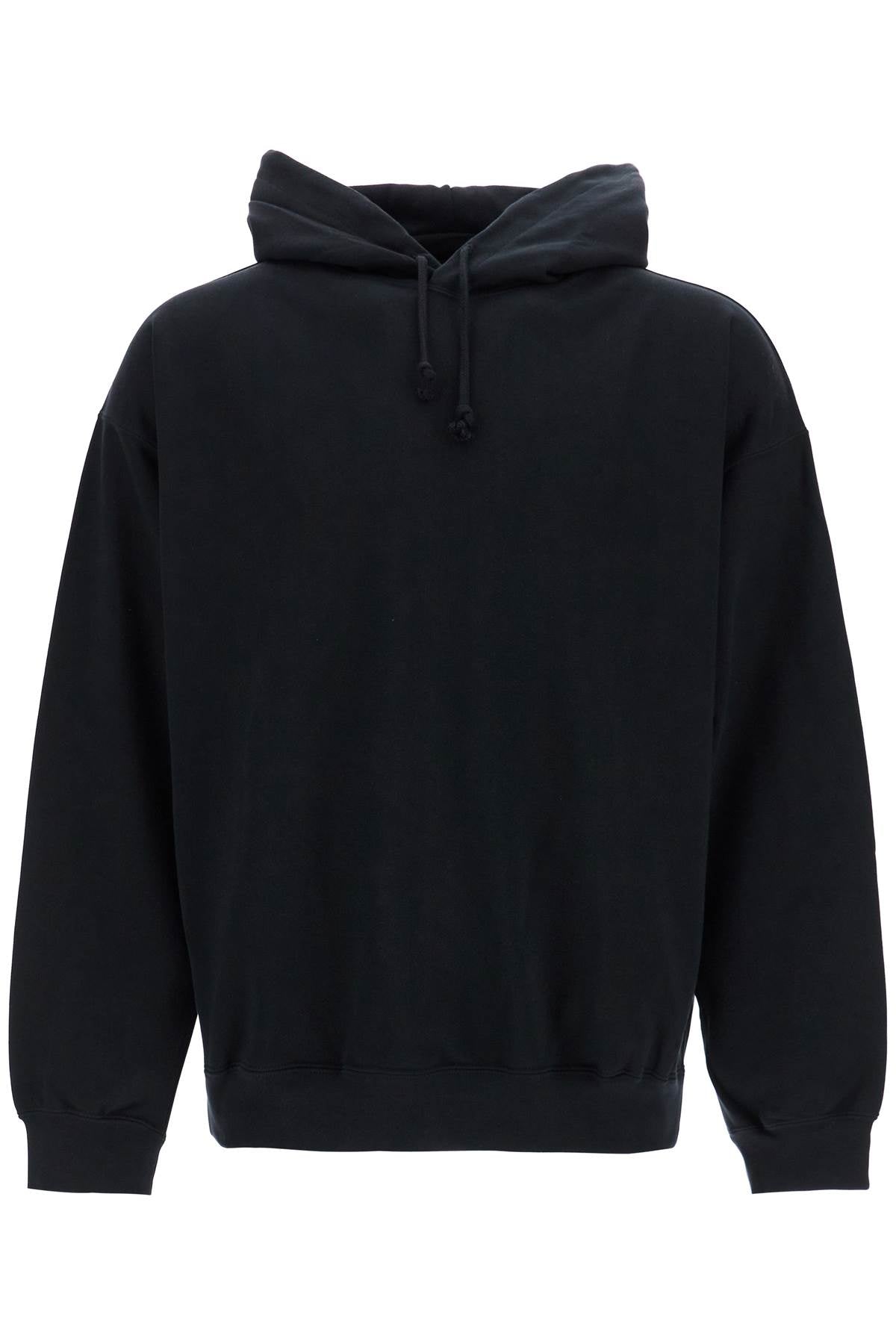 Y-3 black cotton hoodie with gfx print