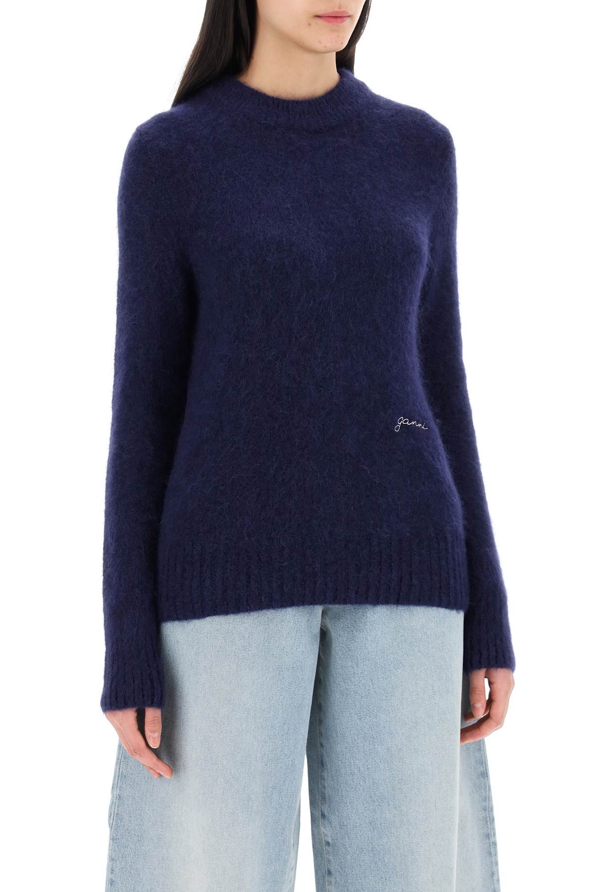 Ganni brushed alpaca and wool sweater