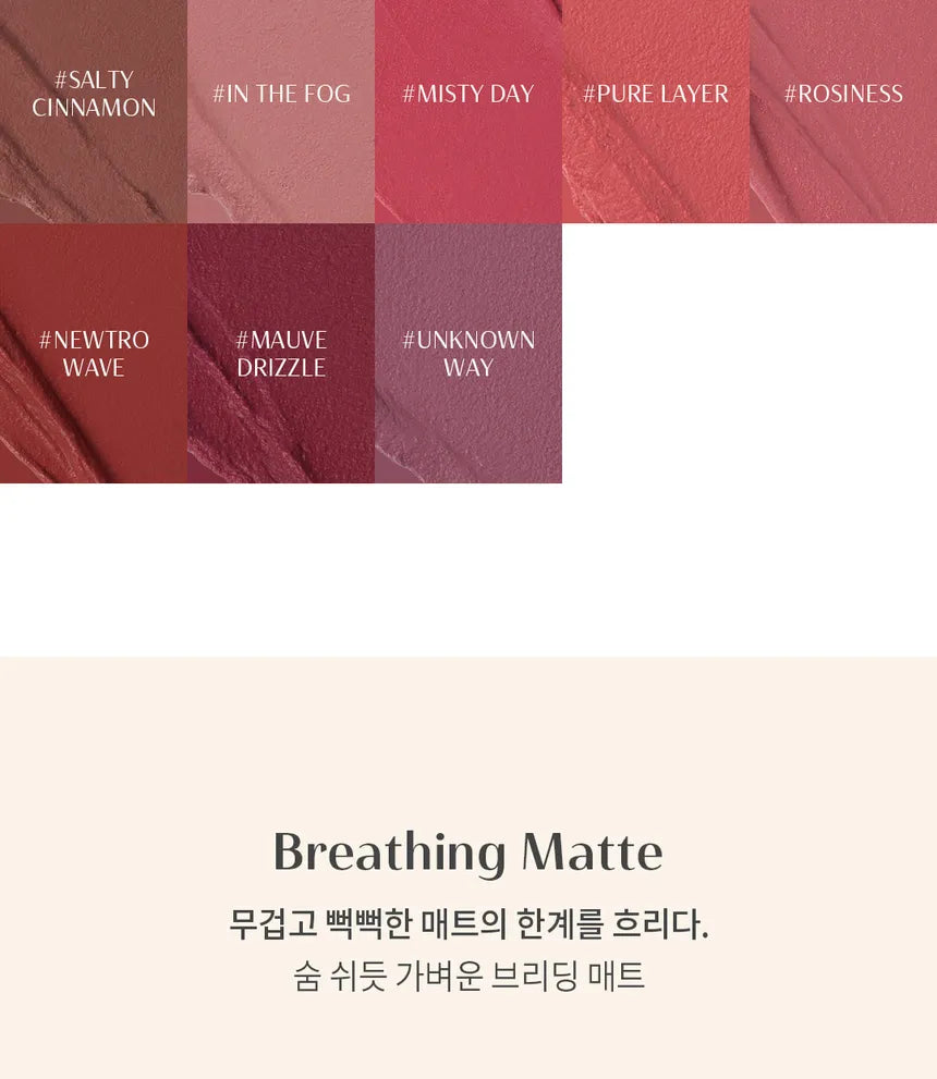 3CE Blur Matte Lipstick 4g (12 Colors)