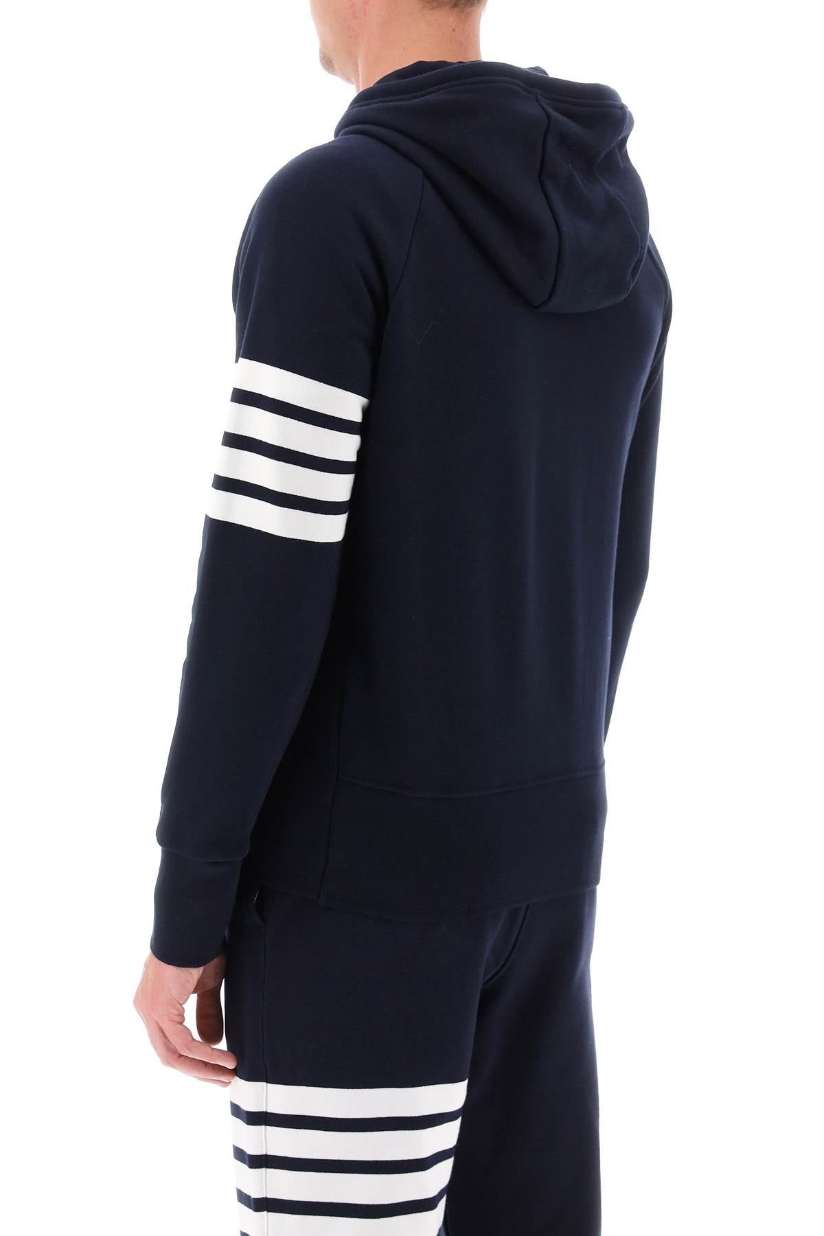 Thom Browne 4-bar zip-up hoodie