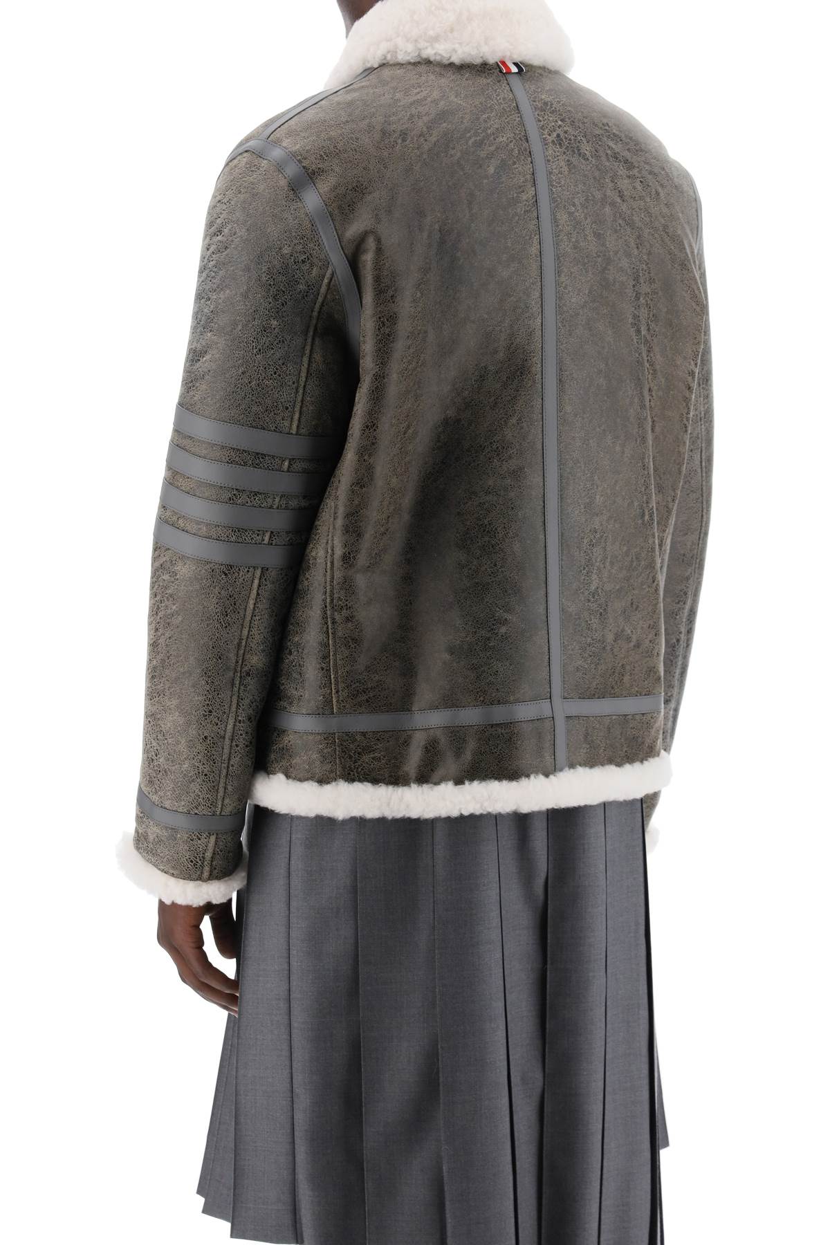 Thom Browne shearling cropped montgomery jacket