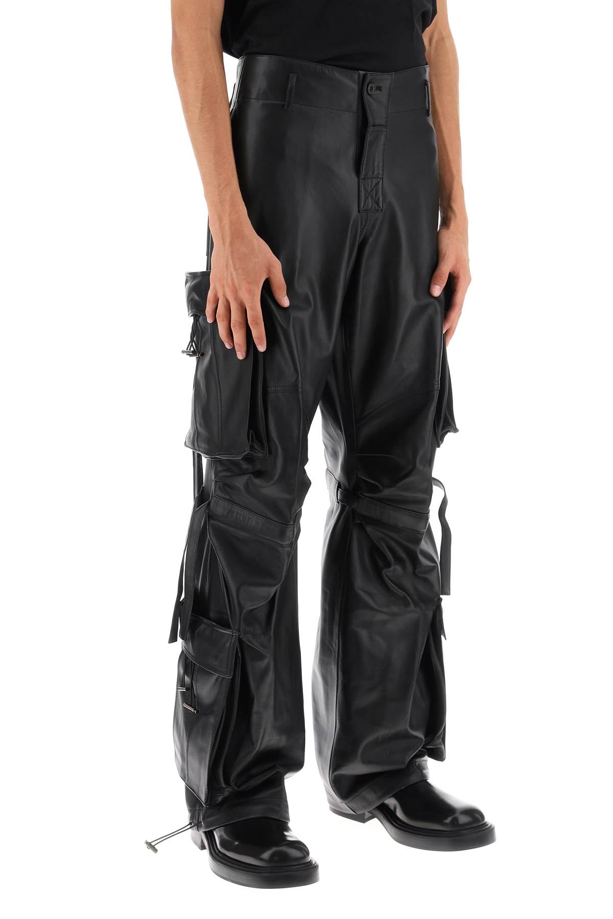 Darkpark Darkpark luis lamb-leather cargo pants