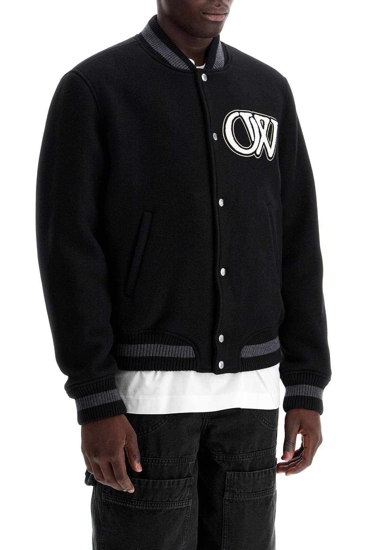 Off White Off-White embroidered lettering varsity