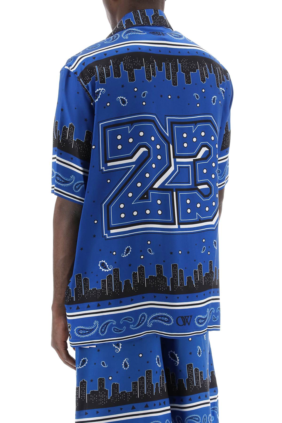 Off-White Off-White skyline paisley bowling shirt with pattern