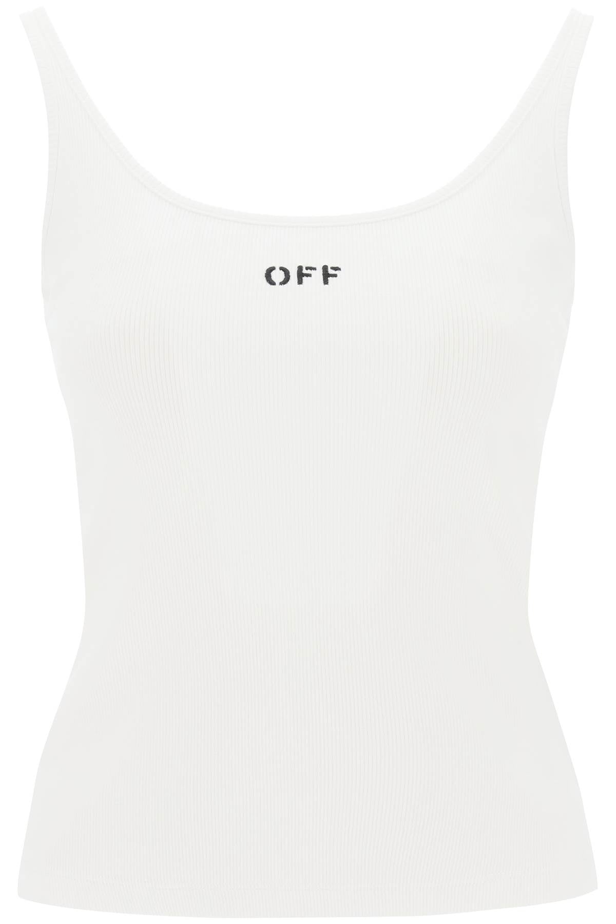 Off White Off-White tank top with off embroidery