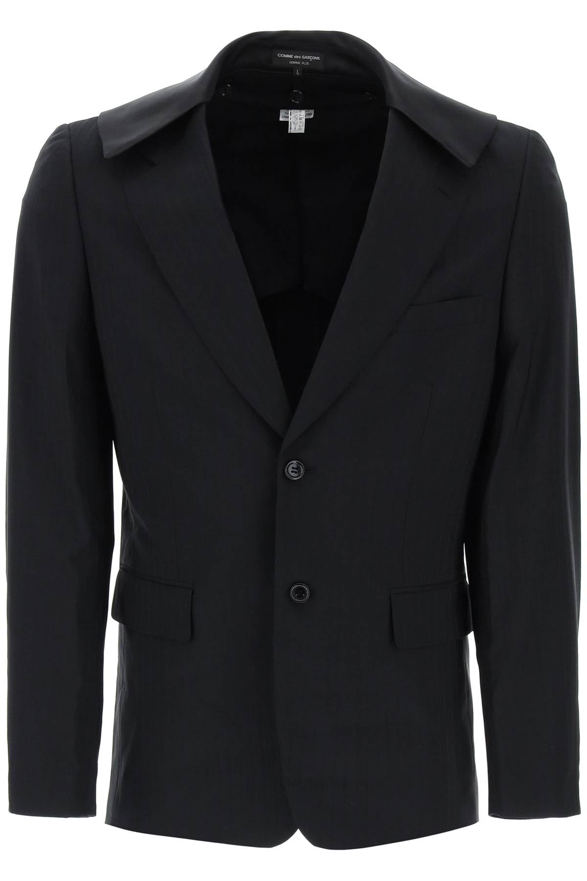 Comme Des Garcons Homme Plus Comme Des Garcons Homme Plus satin collar blazer with eight