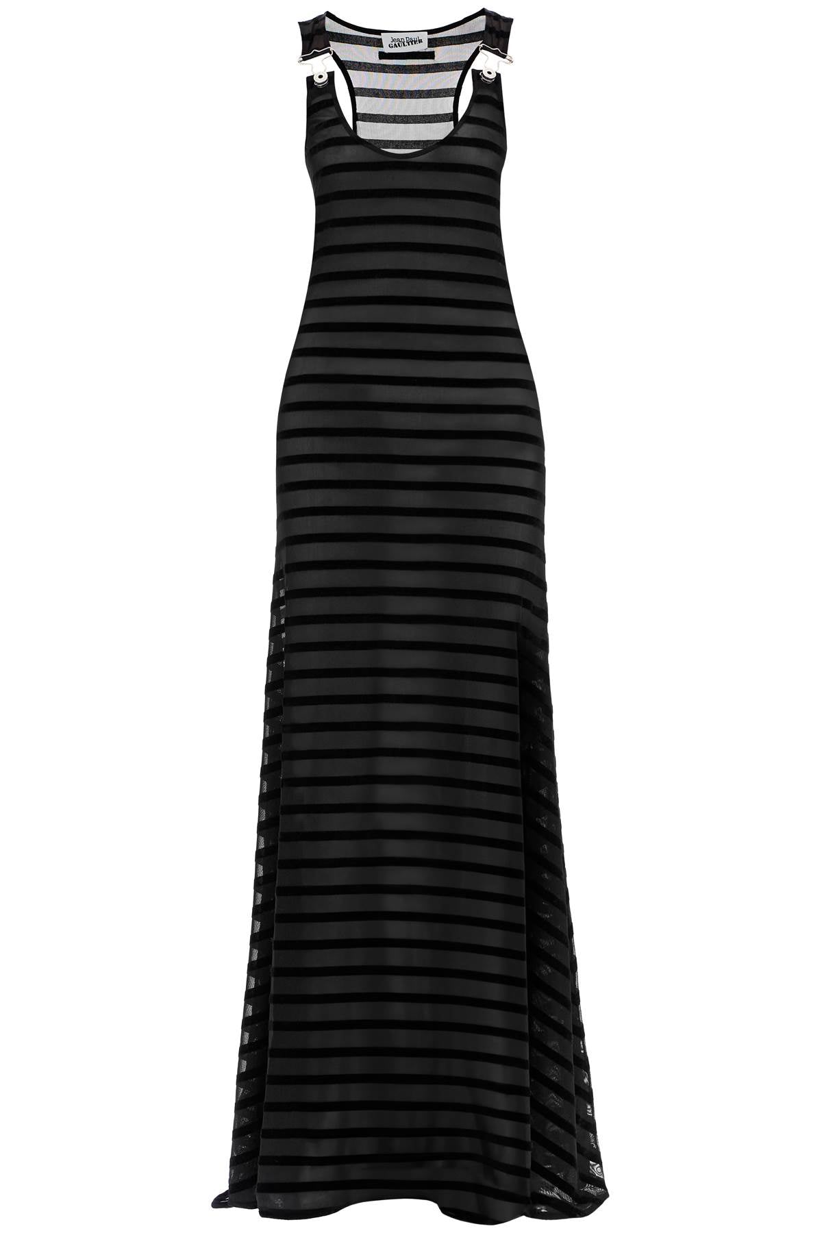 JEAN PAUL GAULTIER long marinière dress with overall detail