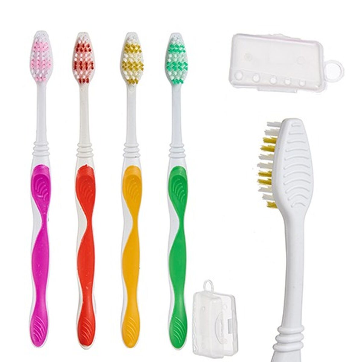 Toothbrush Yellow Blue Red Green (12 Units)