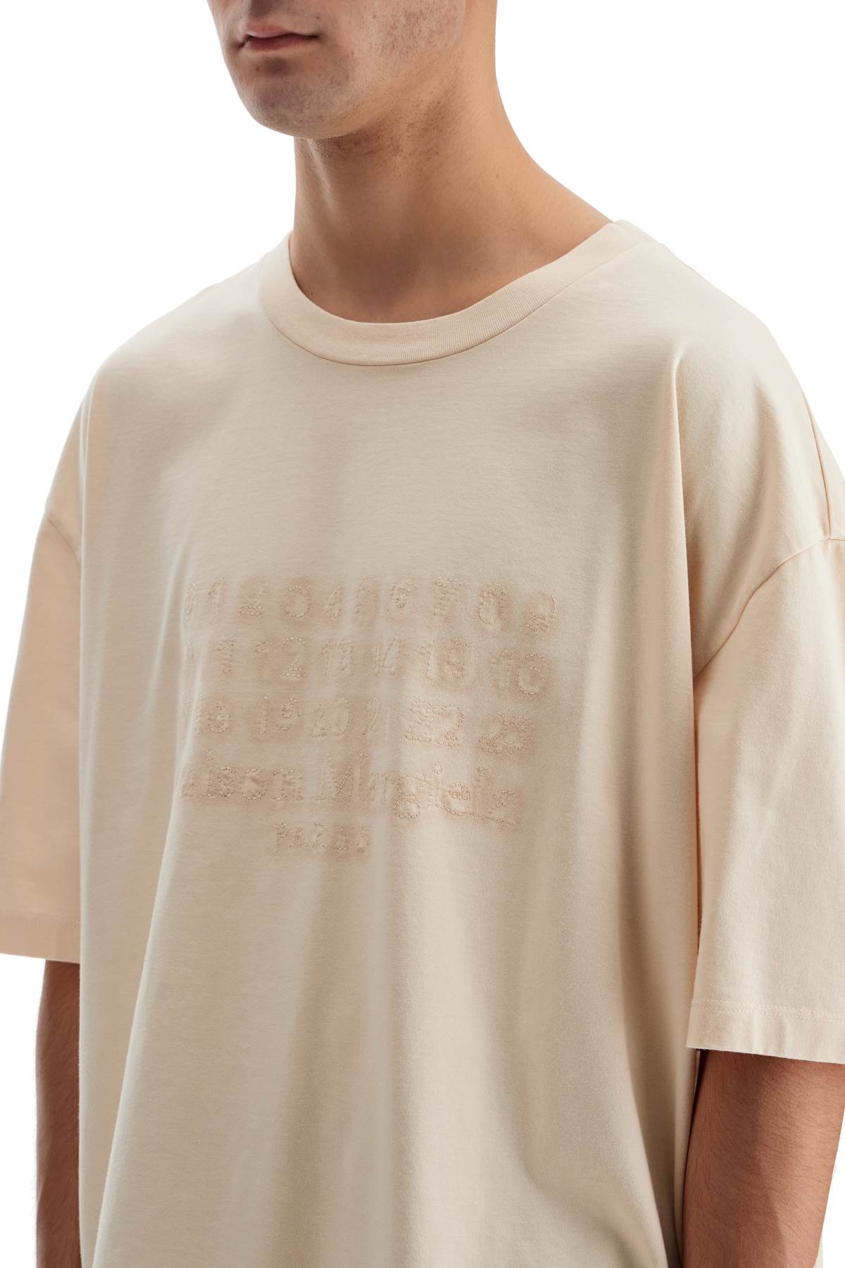 Maison Margiela embroidered numeric logo t-shirt