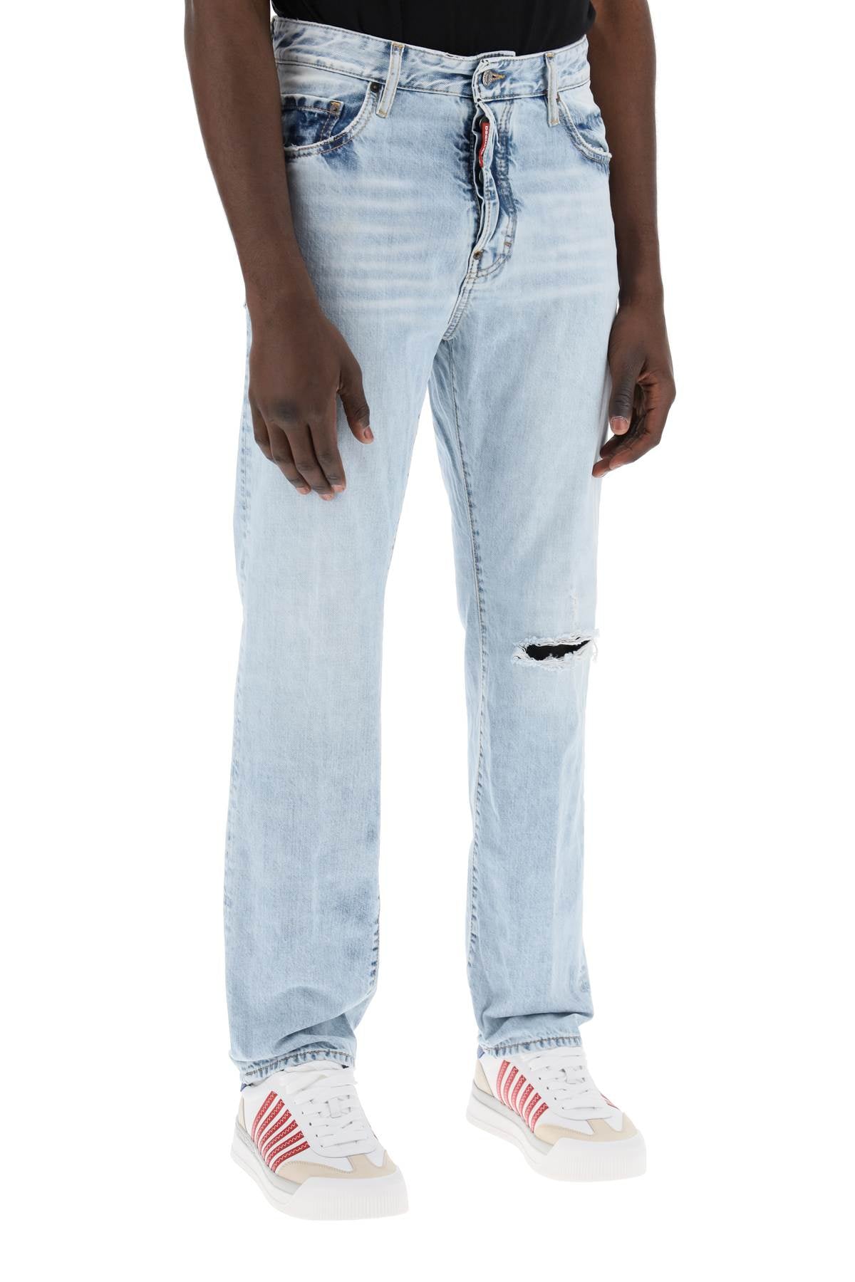 Dsquared2 Dsquared2 light wash palm beach jeans with 642