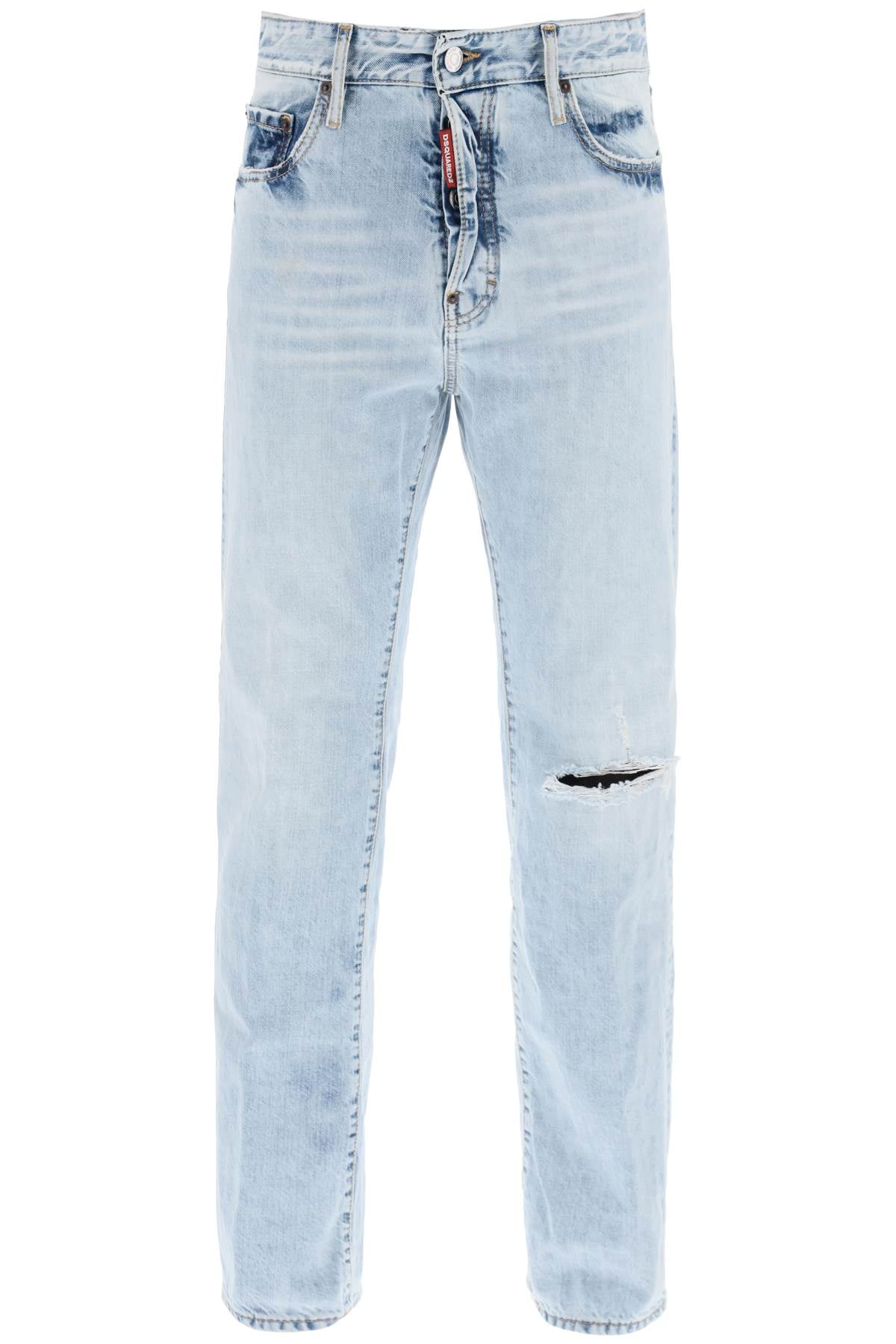 Dsquared2 Dsquared2 light wash palm beach jeans with 642