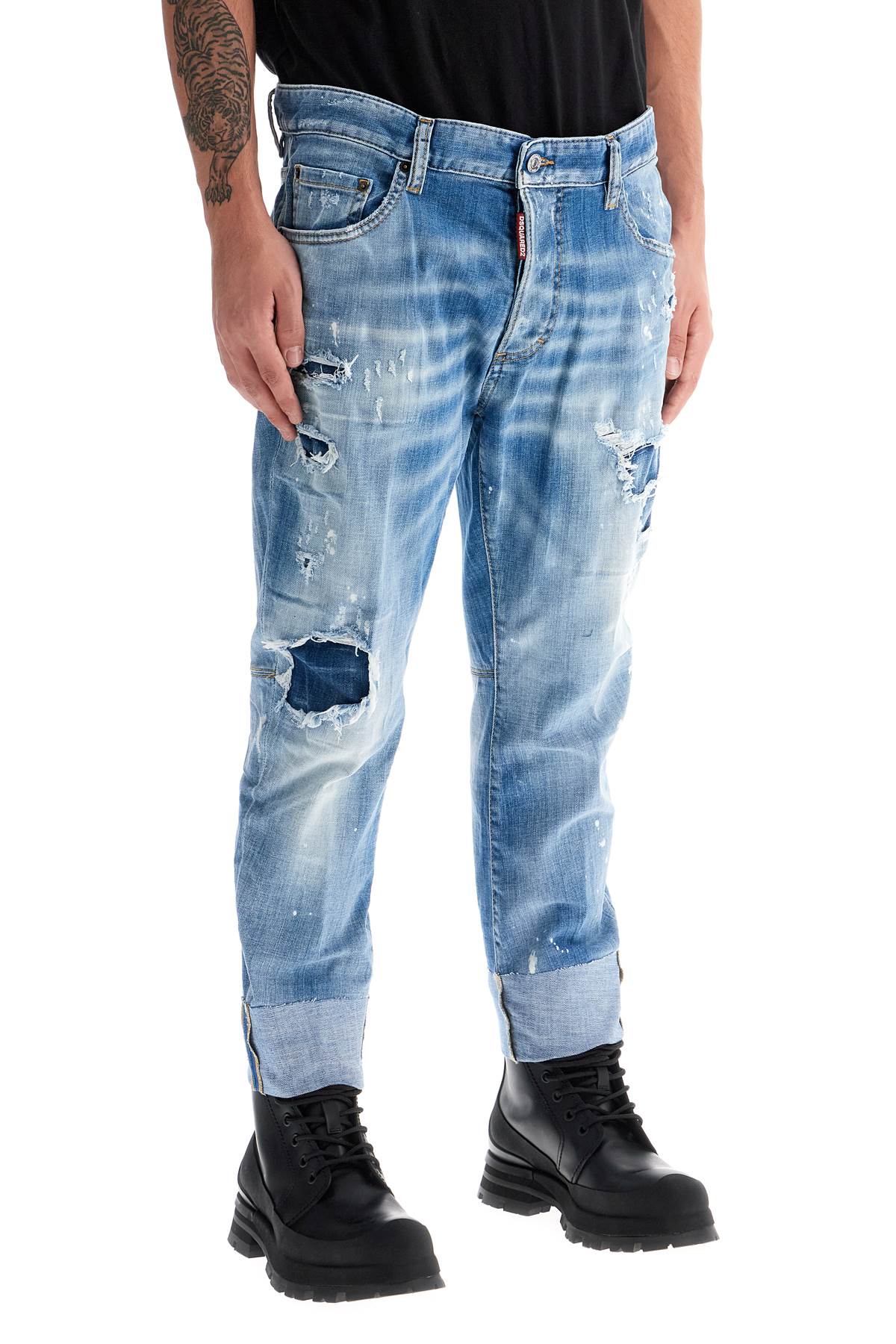 Dsquared2 cropped sailor jeans for