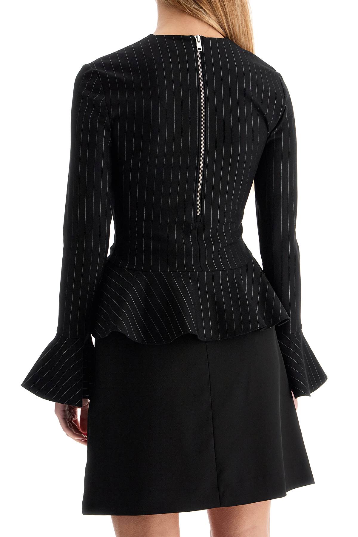 Ganni long-sleeved peplum