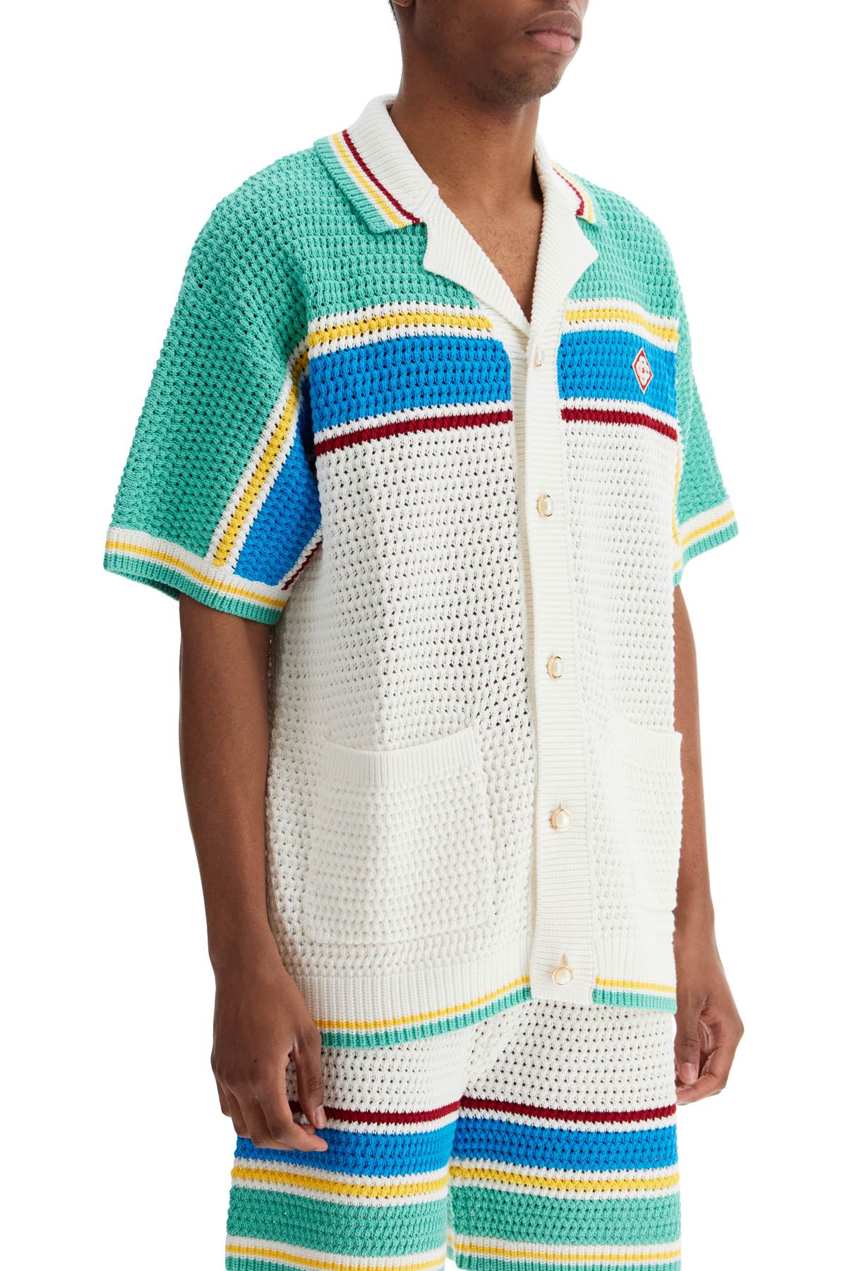 Casablanca crochet effect shirt