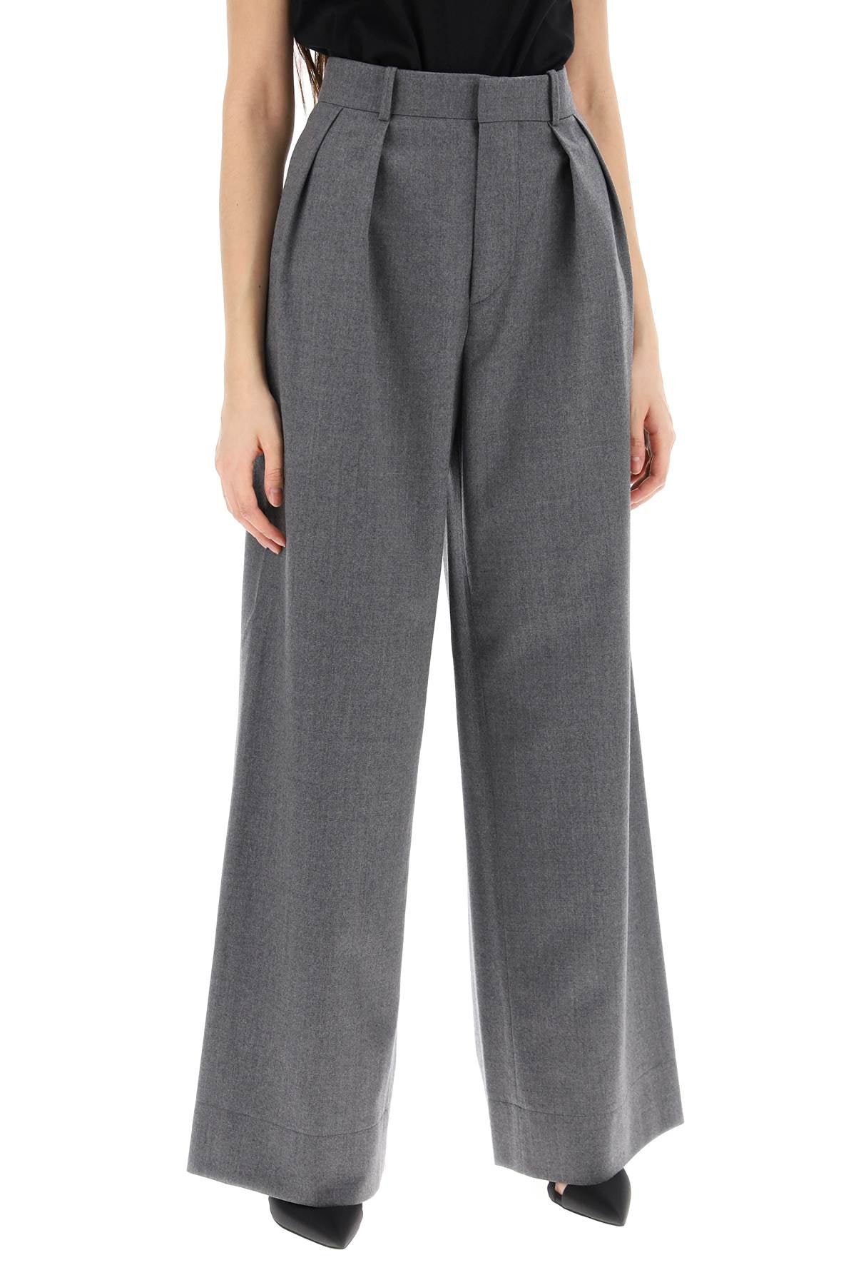 Wardrobe.Nyc Wardrobe.Nyc wide leg flannel trousers for men or