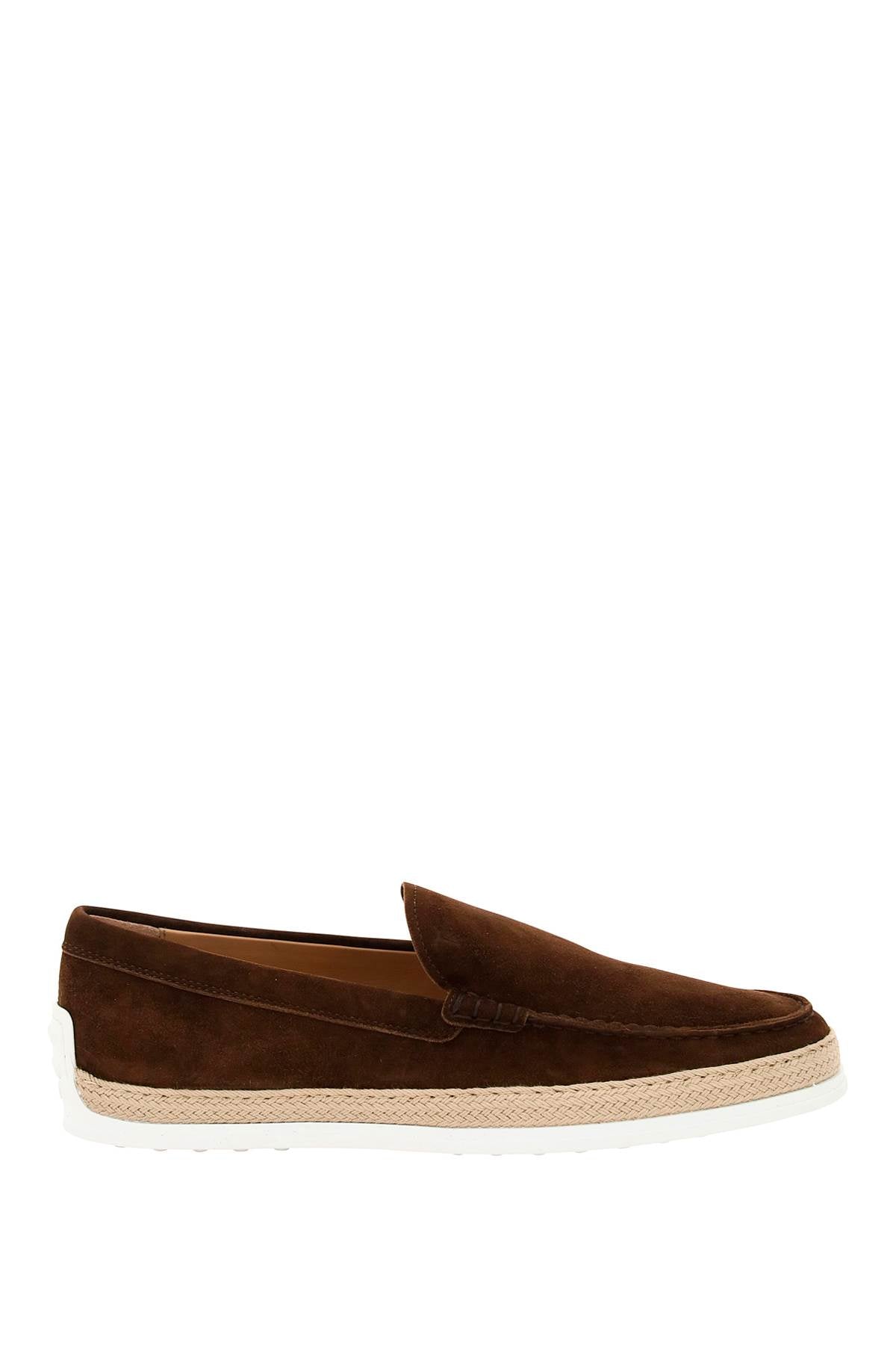 Tod'S Tod'S suede slip-on with rafia insert