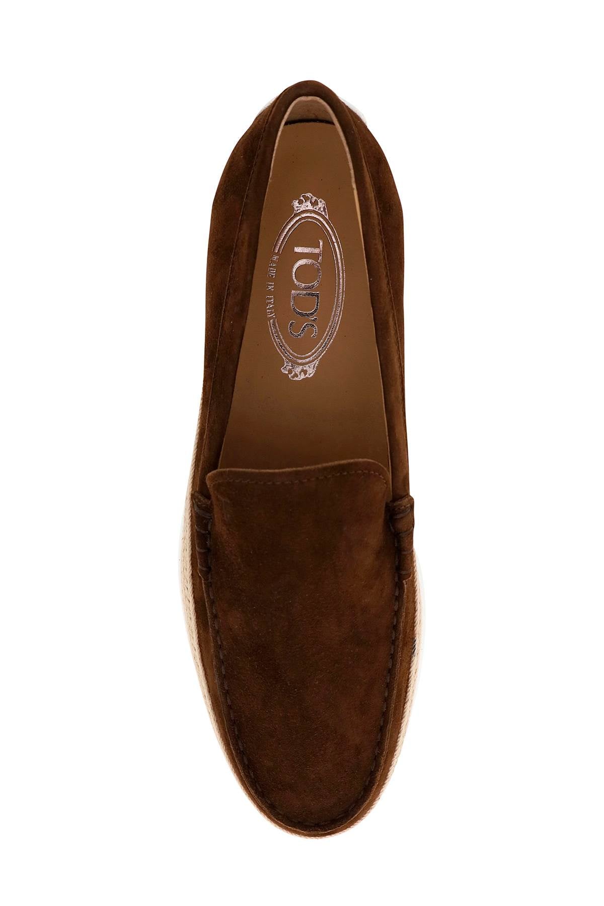 Tod'S Tod'S suede slip-on with rafia insert