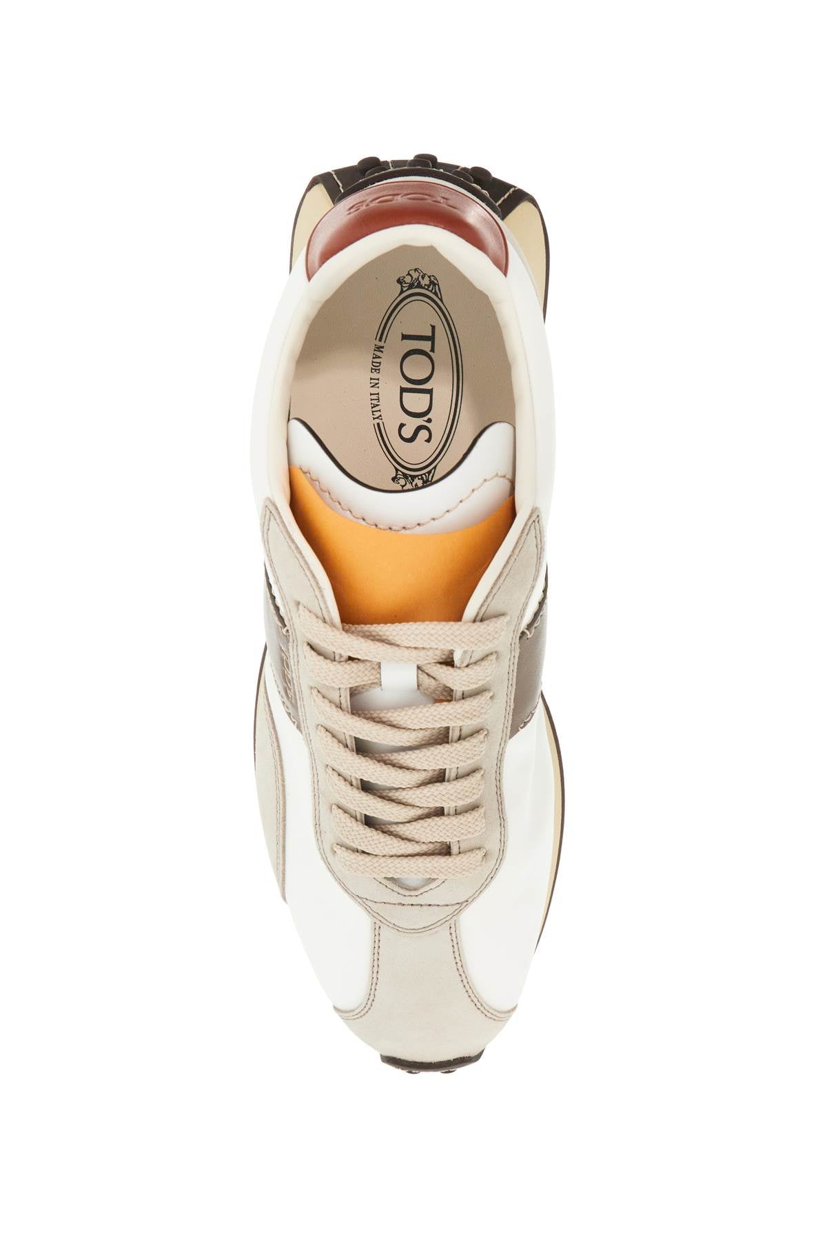 Tod'S vintage leather and canvas t sneakers