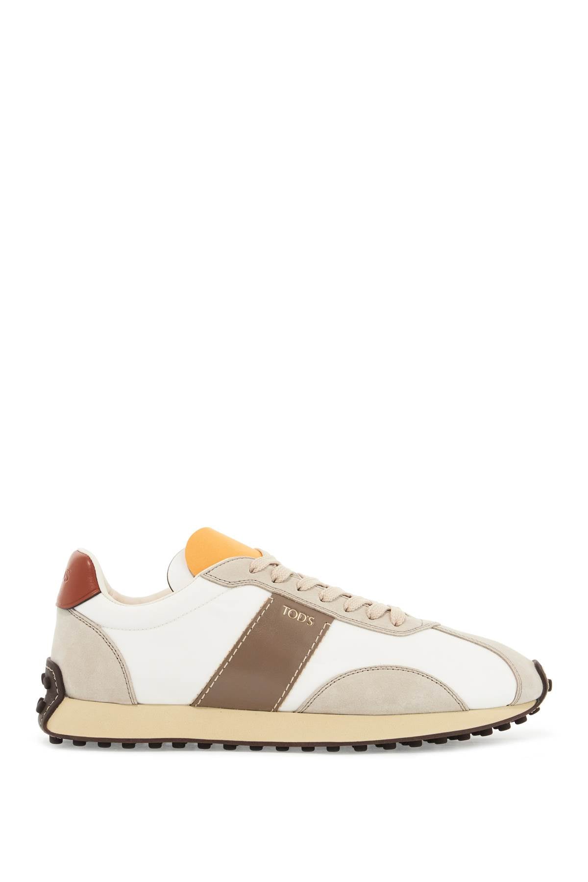 Tod'S vintage leather and canvas t sneakers