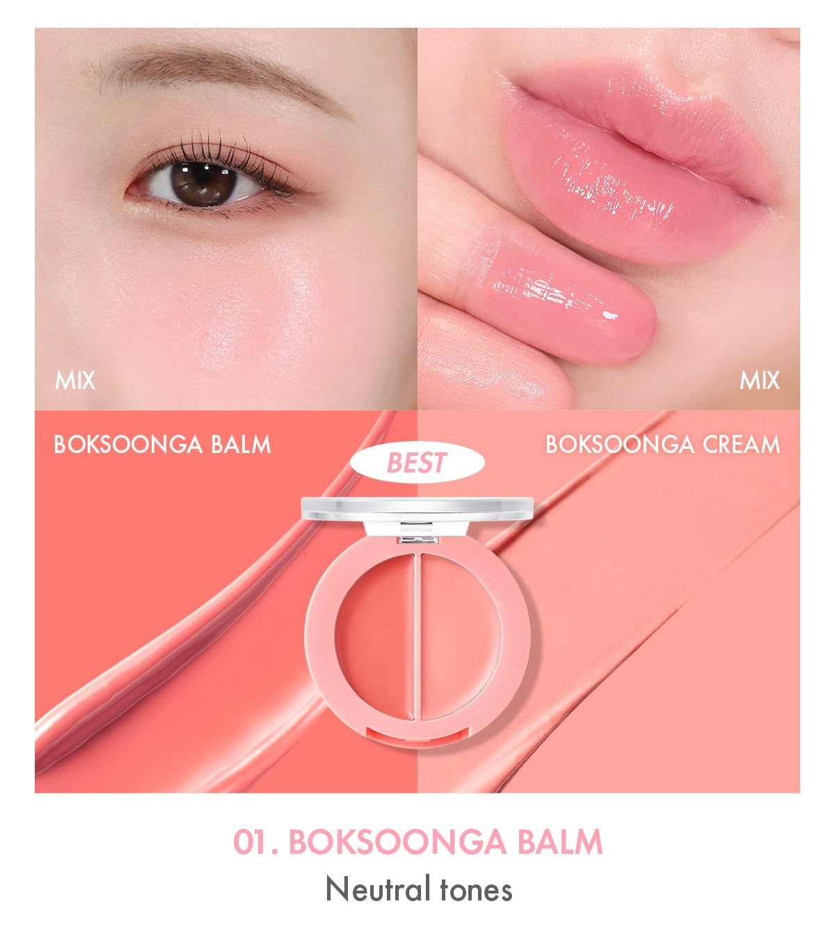 AMUSE Lip & Cheek Healthy Balm 3g (5 Colors)