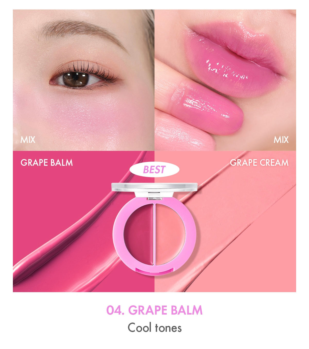 AMUSE Lip & Cheek Healthy Balm 3g (5 Colors)